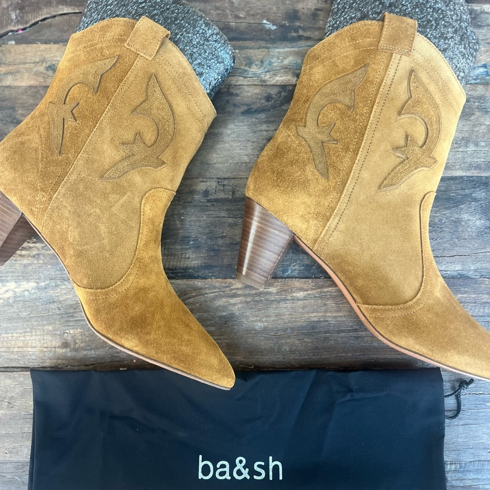 NIB Ba&sh Casey Western Bootie Sz 40